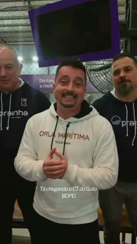 Anúncio da chegada do CT Guto Bopp, na confraternização da Prainha Beach Tennis